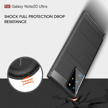 Husa pentru Samsung Galaxy Note 20 Ultra 5G N986 / Note 20 Ultra N985, Techsuit, Carbon, Neagra