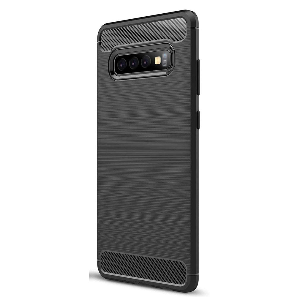 Husa pentru Samsung Galaxy S10 G973, Techsuit, Carbon, Neagra