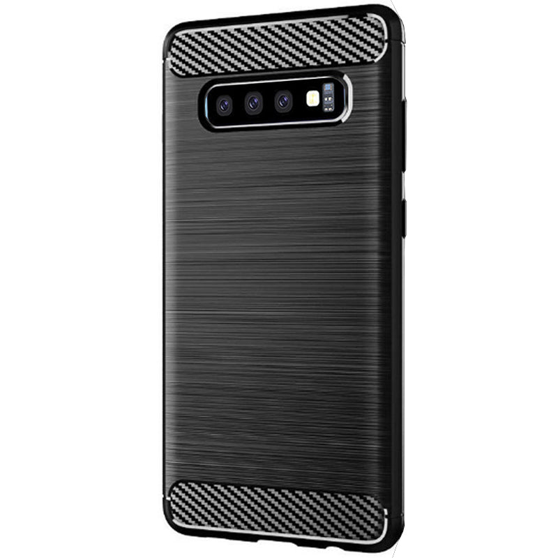 Husa pentru Samsung Galaxy S10 G973, Techsuit, Carbon, Neagra