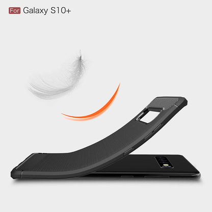 Husa pentru Samsung Galaxy S10+ G975, Techsuit, Carbon, Neagra