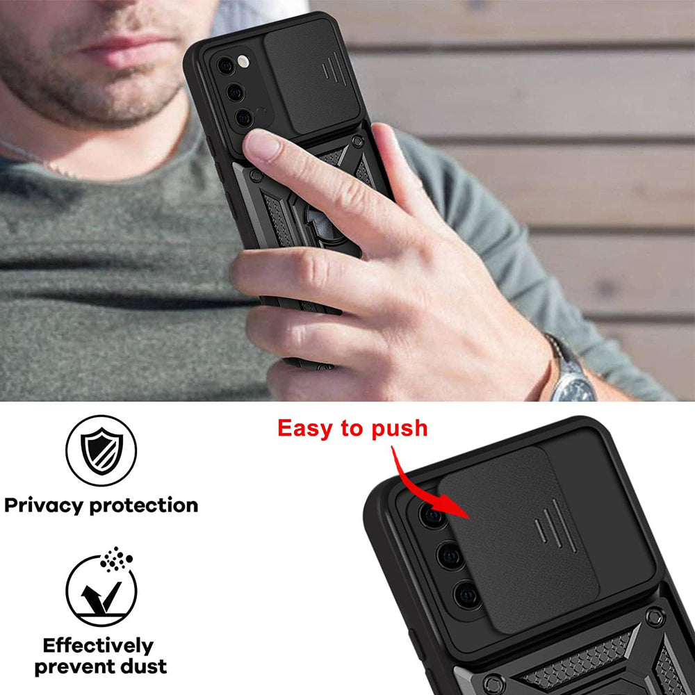 Husa pentru Samsung Galaxy S20 5G G981 / S20 G980, Techsuit, CamShield, Neagra