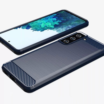 Husa pentru Samsung Galaxy S20 FE 2022 G781 / S20 FE 5G G781 / S20 FE G780, Techsuit, Carbon, Albastra