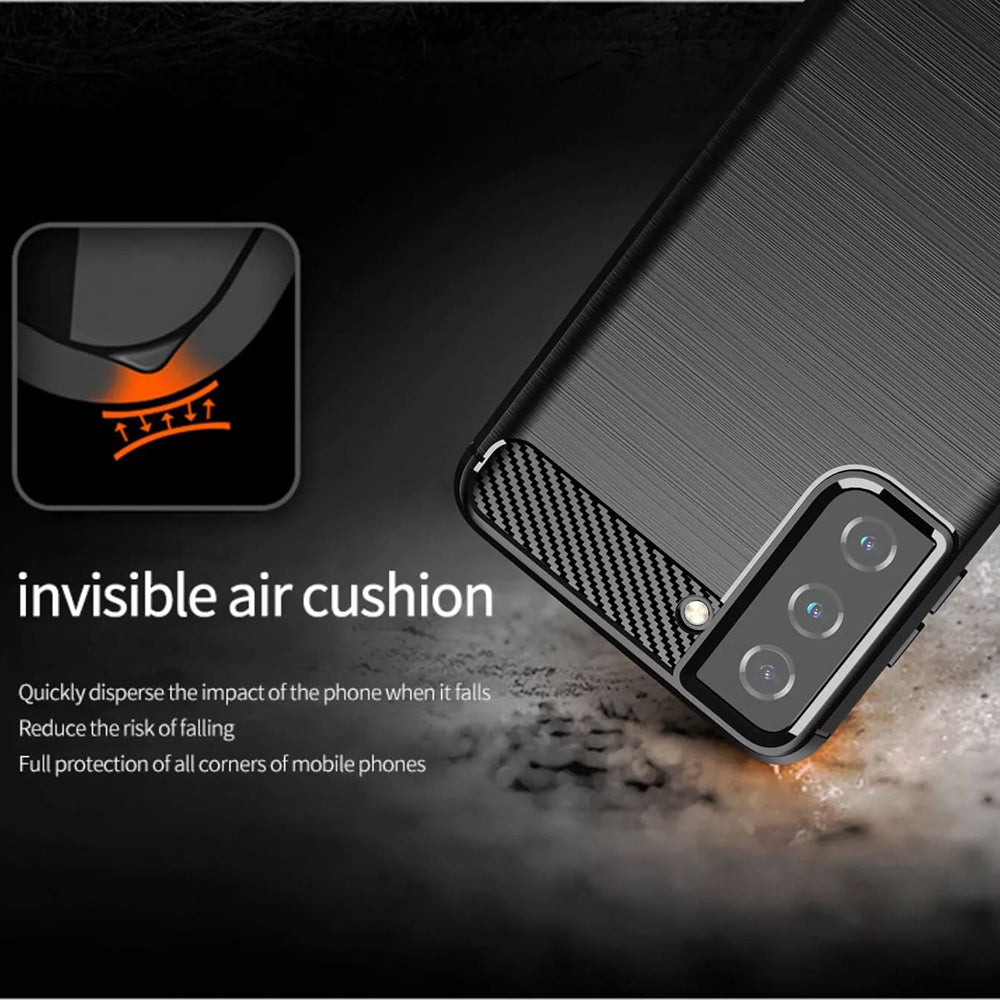 Husa pentru Samsung Galaxy S20 FE 2022 G781 / S20 FE 5G G781 / S20 FE G780, Techsuit, Carbon, Albastra