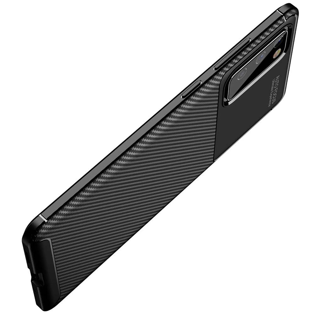 Husa pentru Samsung Galaxy S20 FE 2022 G781 / S20 FE 5G G781 / S20 FE G780, Techsuit, CarbonFiber, Neagra