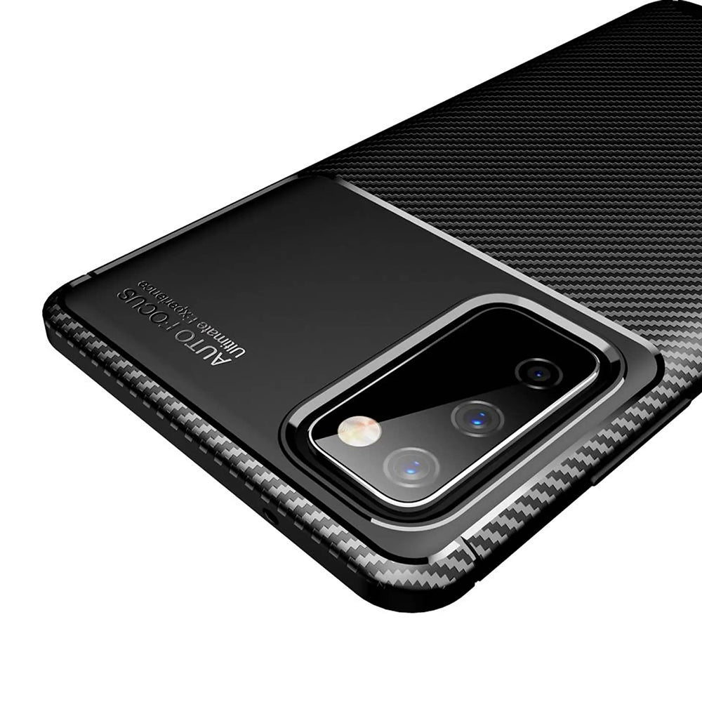 Husa pentru Samsung Galaxy S20 FE 2022 G781 / S20 FE 5G G781 / S20 FE G780, Techsuit, CarbonFiber, Neagra