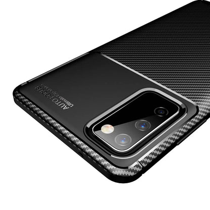 Husa pentru Samsung Galaxy S20 FE 2022 G781 / S20 FE 5G G781 / S20 FE G780, Techsuit, CarbonFiber, Neagra