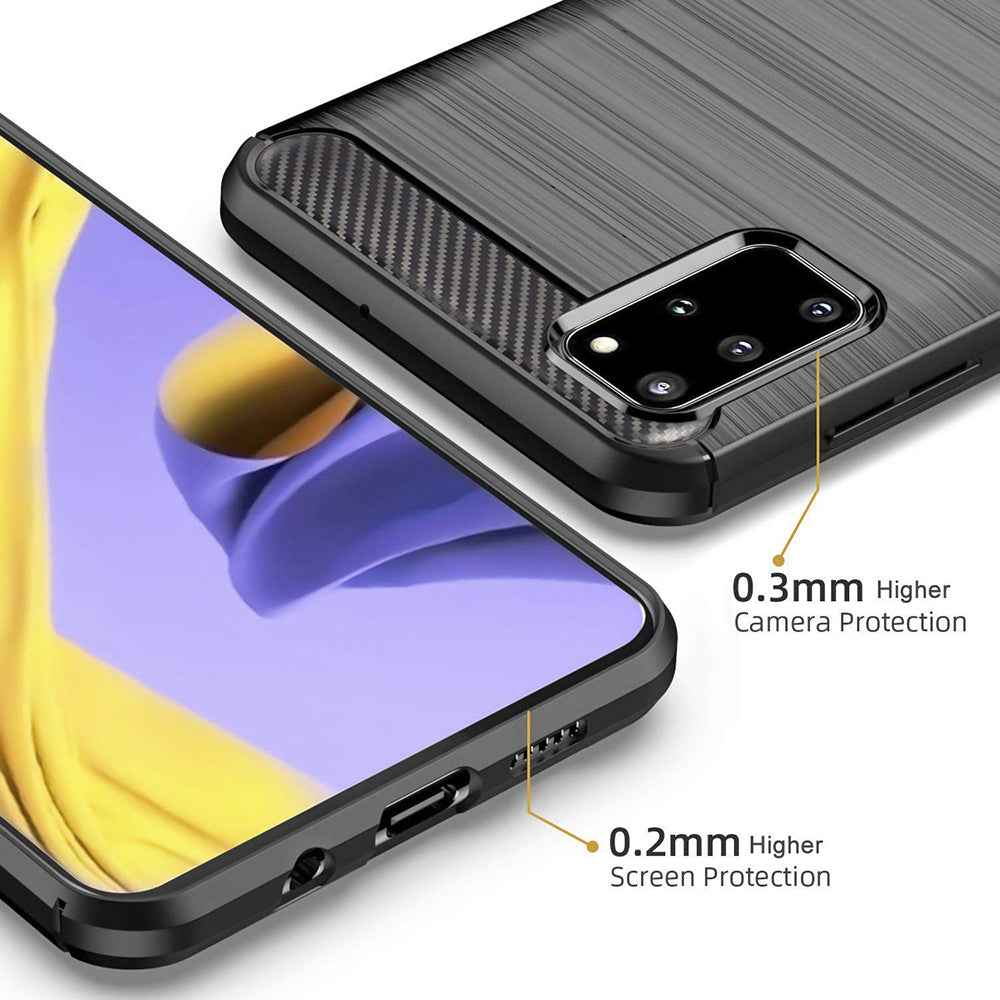 Husa pentru Samsung Galaxy S20+ 5G G986 / S20+ G985, Techsuit, Carbon, Neagra