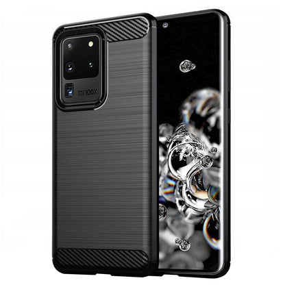 Husa pentru Samsung Galaxy S20 Ultra 5G G988 / S20 Ultra G988, Techsuit, Carbon, Neagra