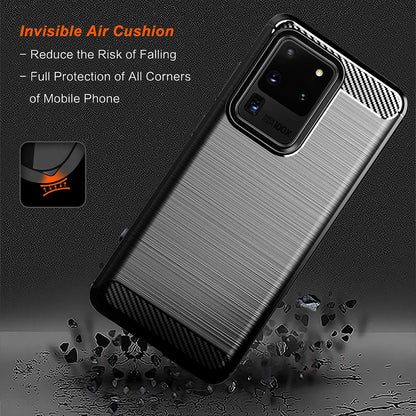 Husa pentru Samsung Galaxy S20 Ultra 5G G988 / S20 Ultra G988, Techsuit, Carbon, Neagra