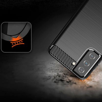 Husa pentru Samsung Galaxy S21 5G G991, Techsuit, Carbon, Neagra