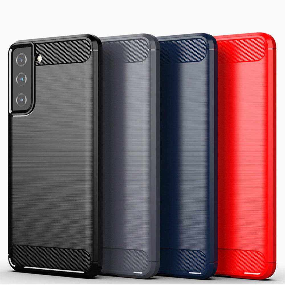 Husa pentru Samsung Galaxy S21 5G G991, Techsuit, Carbon, Neagra