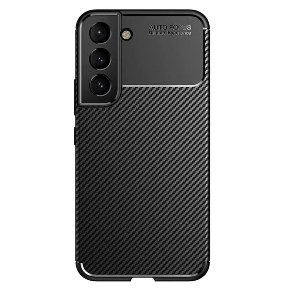 Husa pentru Samsung Galaxy S21 5G G991, Techsuit, CarbonFiber, Neagra