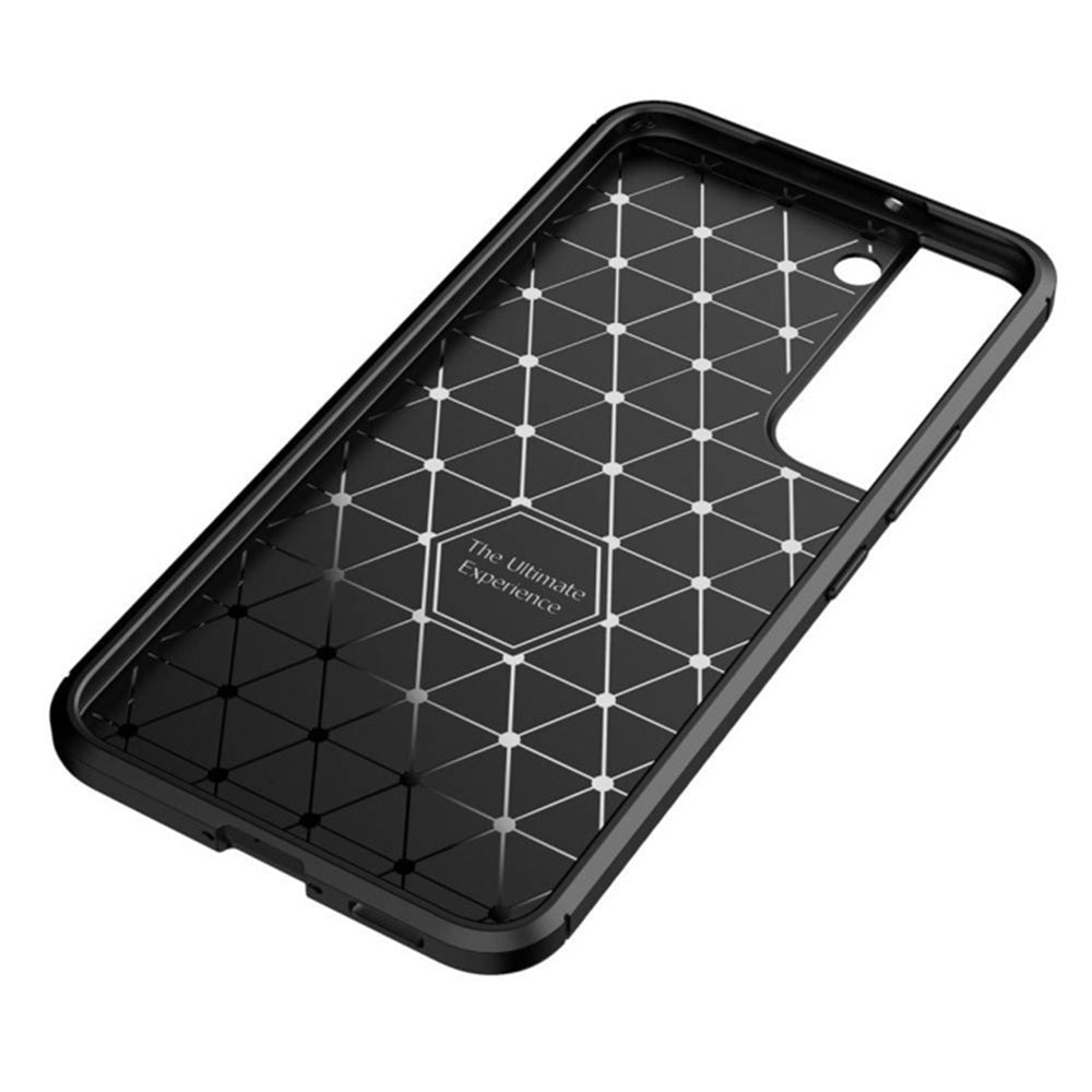 Husa pentru Samsung Galaxy S21 5G G991, Techsuit, CarbonFiber, Neagra