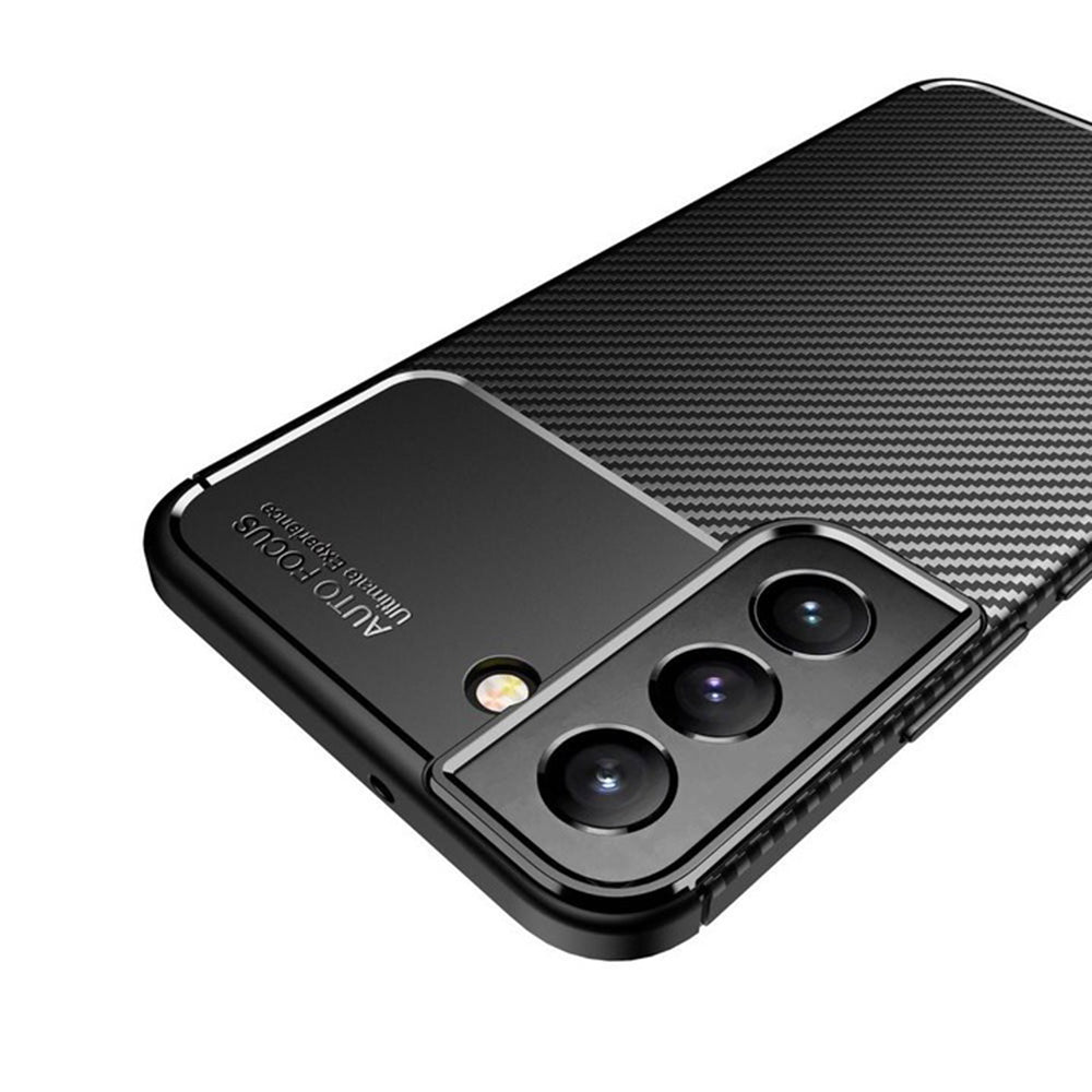 Husa pentru Samsung Galaxy S21 FE 5G G990, Techsuit, CarbonFiber, Neagra