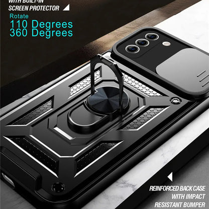 Husa pentru Samsung Galaxy S21+ 5G G996, Techsuit, CamShield, Neagra