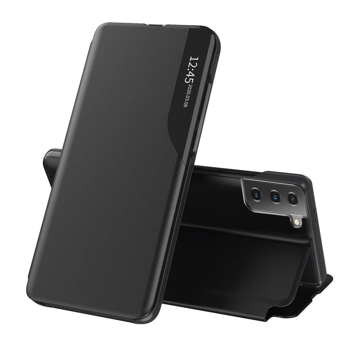 Husa pentru Samsung Galaxy S21+ 5G G996, Techsuit, eFold, Neagra