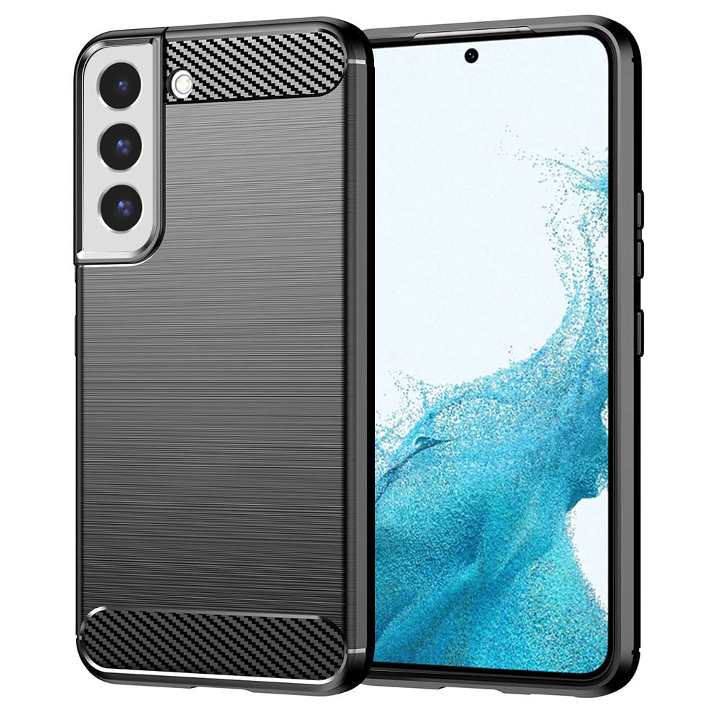 Husa pentru Samsung Galaxy S22 5G S901, Techsuit, Carbon, Neagra