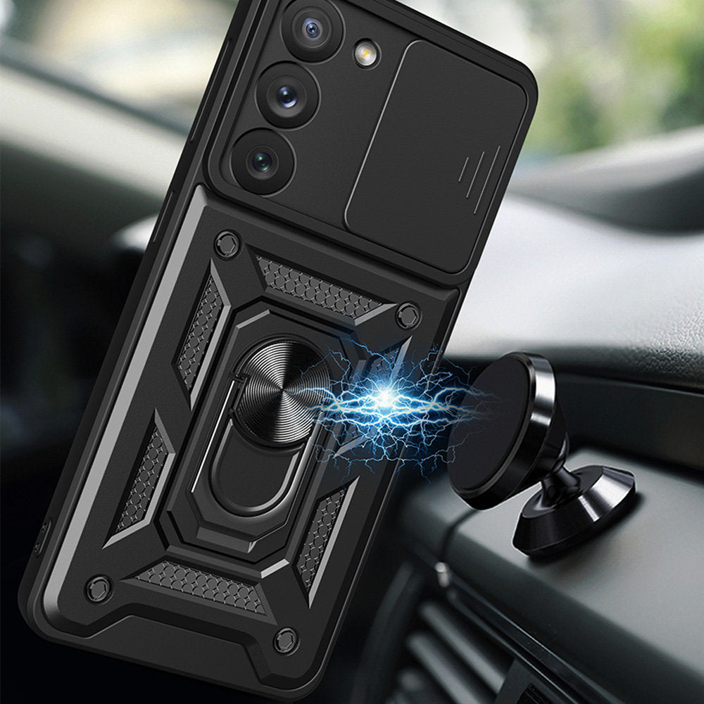 Husa pentru Samsung Galaxy S22 Ultra 5G S908, Techsuit, CamShield, Neagra
