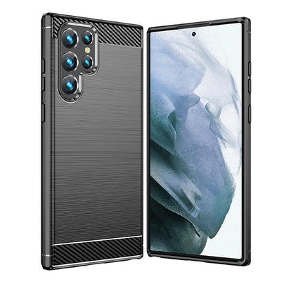 Husa pentru Samsung Galaxy S22 Ultra 5G S908, Techsuit, Carbon, Neagra