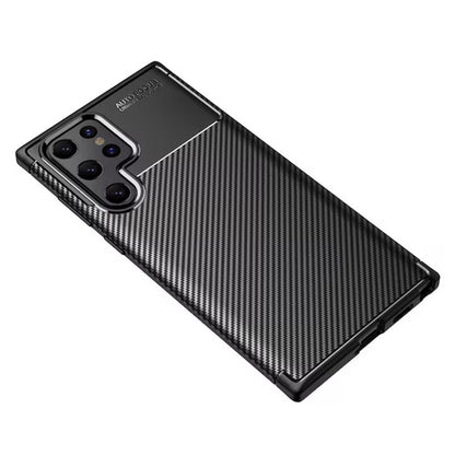 Husa pentru Samsung Galaxy S22 Ultra 5G S908, Techsuit, CarbonFiber, Neagra
