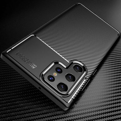 Husa pentru Samsung Galaxy S22 Ultra 5G S908, Techsuit, CarbonFiber, Neagra