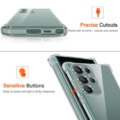 Husa pentru Samsung Galaxy S22 Ultra 5G S908, Techsuit, Shockproof Clear, Transparenta