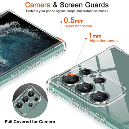 Husa pentru Samsung Galaxy S22 Ultra 5G S908, Techsuit, Shockproof Clear, Transparenta