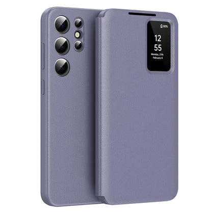 Husa pentru Samsung Galaxy S22 Ultra 5G S908, Techsuit, SmartView, Mov