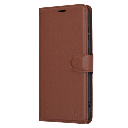 Husa pentru Samsung Galaxy S23 FE S711, Techsuit, Leather Folio, Maro