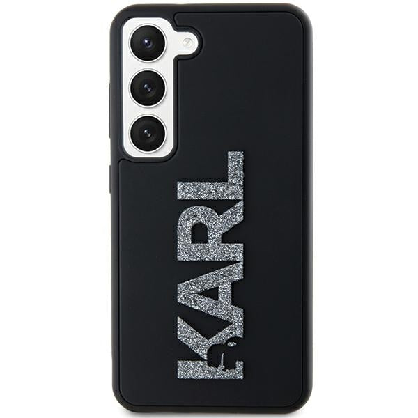 Husa pentru Samsung Galaxy S23+ S916, Karl Lagerfeld, 3D Rubber Glitter Logo, Neagra