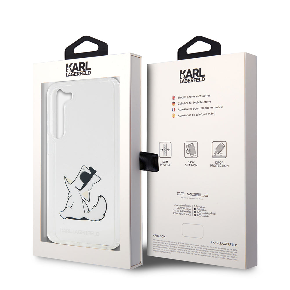Husa pentru Samsung Galaxy S23+ S916, Karl Lagerfeld, Choupette Eat, Transparenta