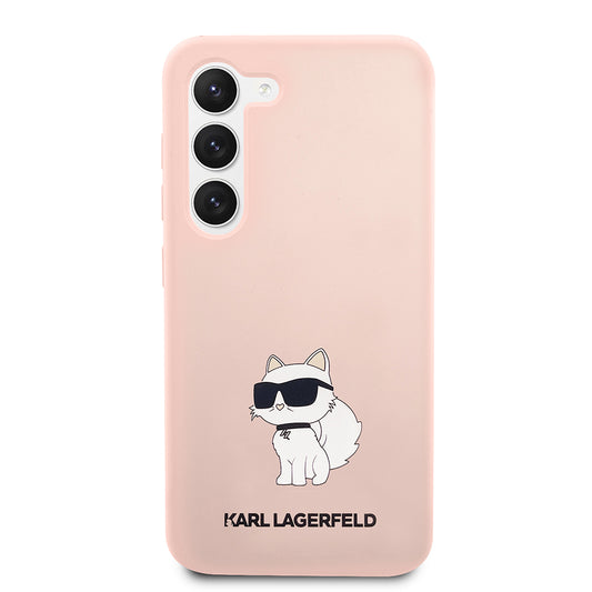 Husa pentru Samsung Galaxy S23+ S916, Karl Lagerfeld, Silicone Choupette, Roz