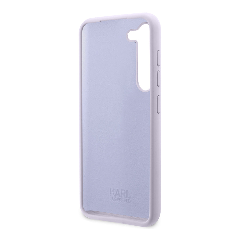 Husa pentru Samsung Galaxy S23+ S916, Karl Lagerfeld, Silicone Ikonik Karl, Mov