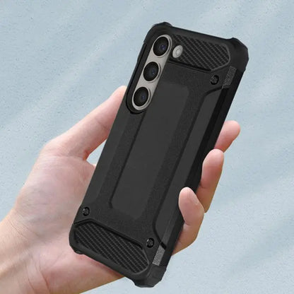 Husa pentru Samsung Galaxy S23+ S916, Techsuit, Hybrid Armor, Neagra