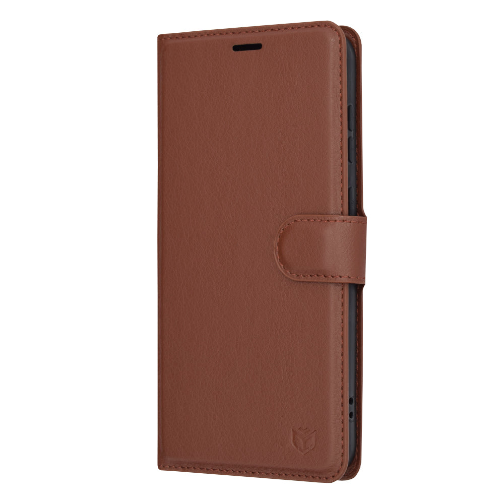 Husa pentru Samsung Galaxy S23+ S916, Techsuit, Leather Folio, Maro