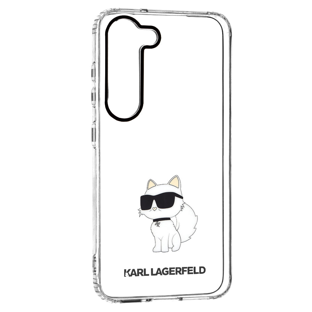 Husa pentru Samsung Galaxy S23 S911, Karl Lagerfeld, Ikonik Choupette, Transparenta