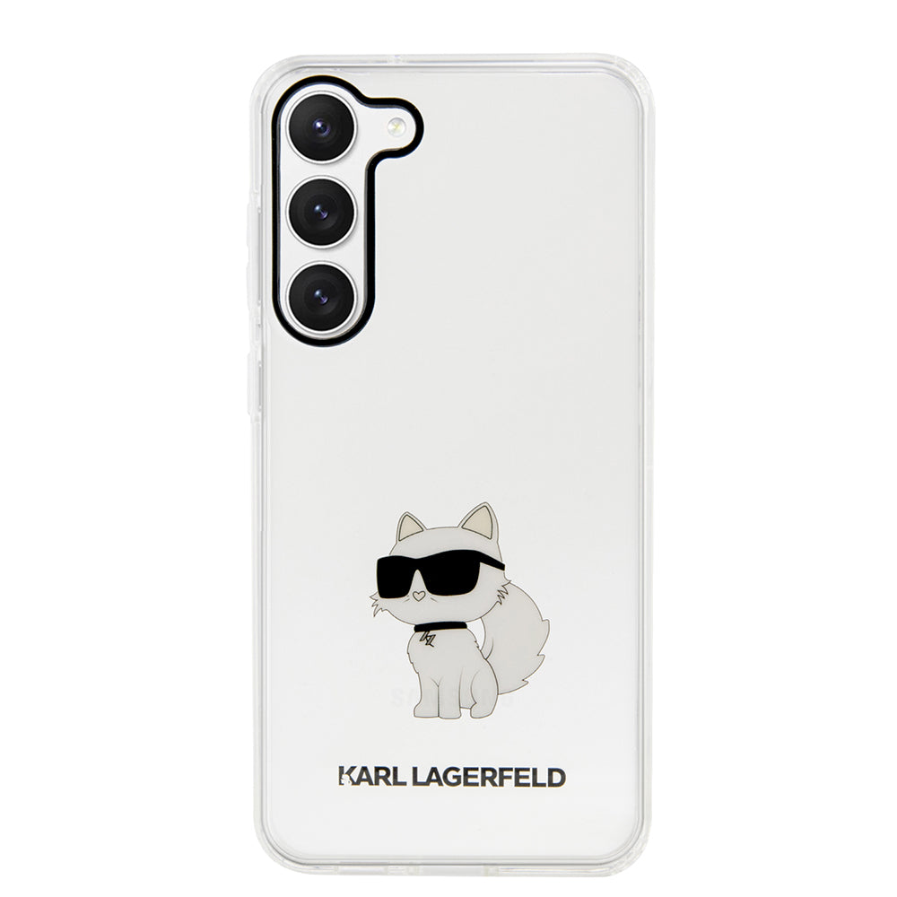 Husa pentru Samsung Galaxy S23 S911, Karl Lagerfeld, Ikonik Choupette, Transparenta