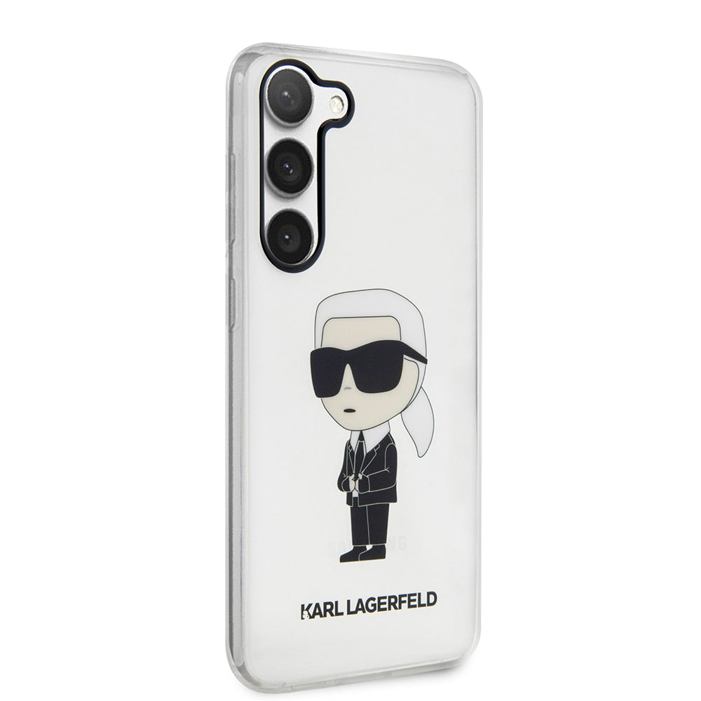Husa pentru Samsung Galaxy S23 S911, Karl Lagerfeld, Ikonik Karl, Transparenta