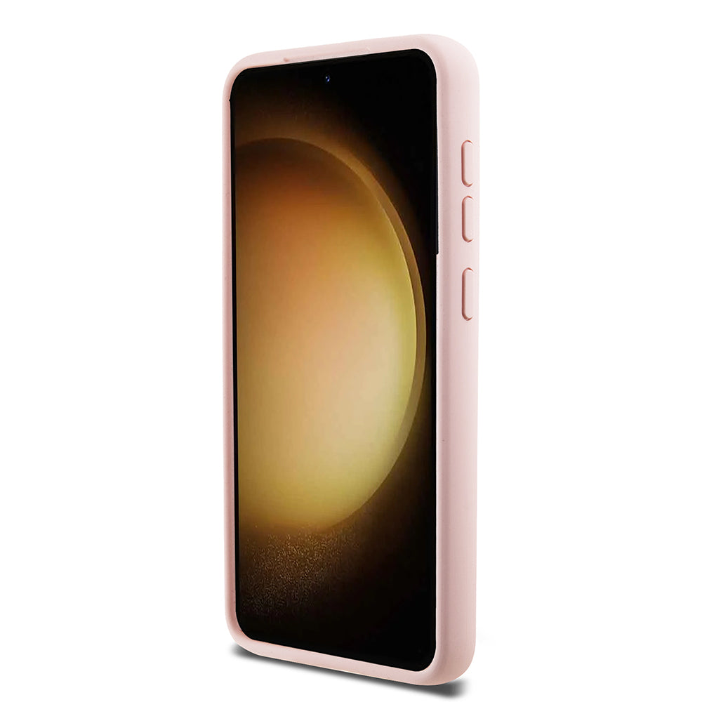 Husa pentru Samsung Galaxy S23 S911, Karl Lagerfeld, Silicone Choupette Metal, Roz