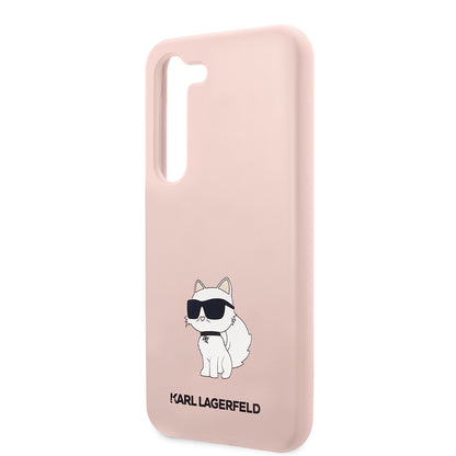Husa pentru Samsung Galaxy S23 S911, Karl Lagerfeld, Silicone Choupette, Roz