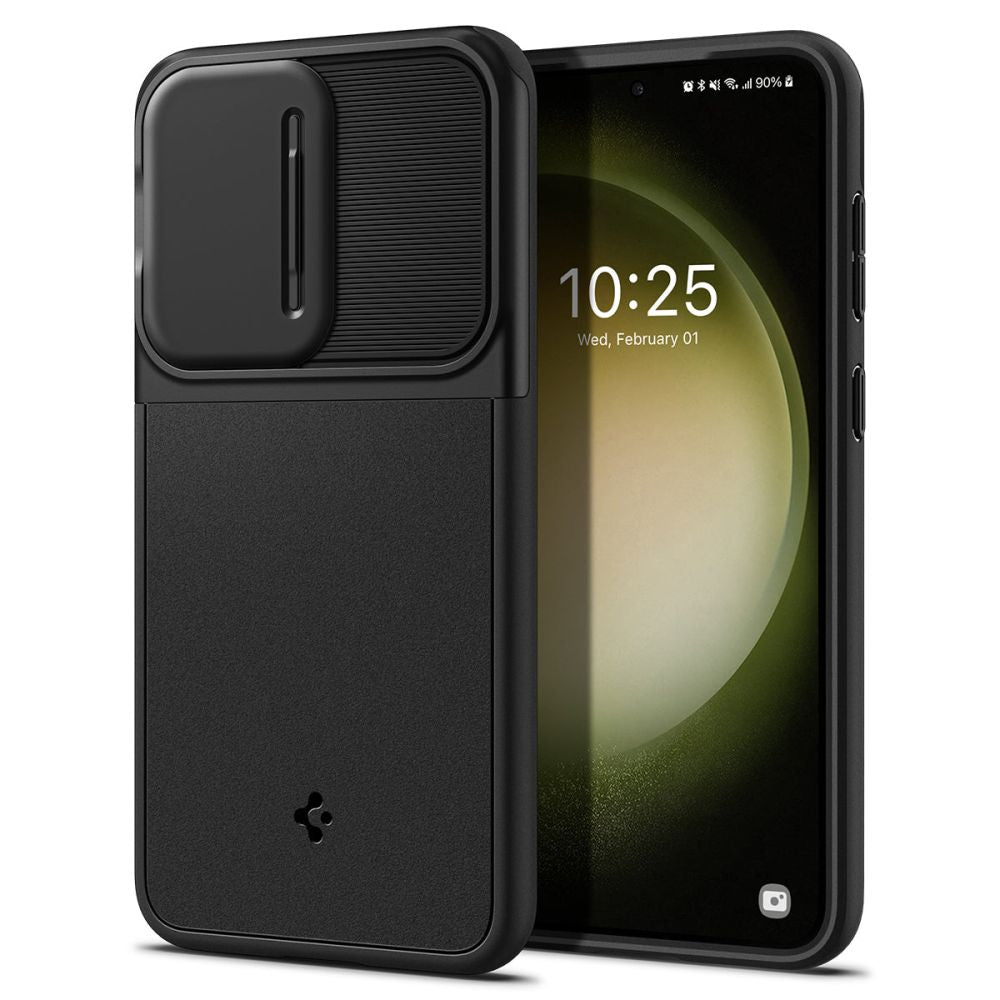 Husa pentru Samsung Galaxy S23 S911, Spigen, Optik Armor, Neagra