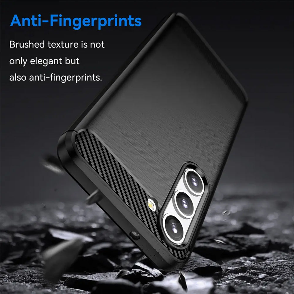 Husa pentru Samsung Galaxy S23 S911, Techsuit, Carbon, Neagra