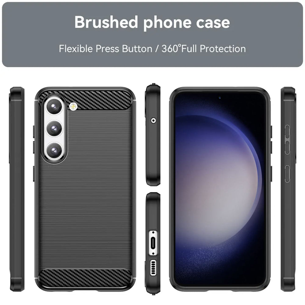 Husa pentru Samsung Galaxy S23 S911, Techsuit, Carbon, Neagra