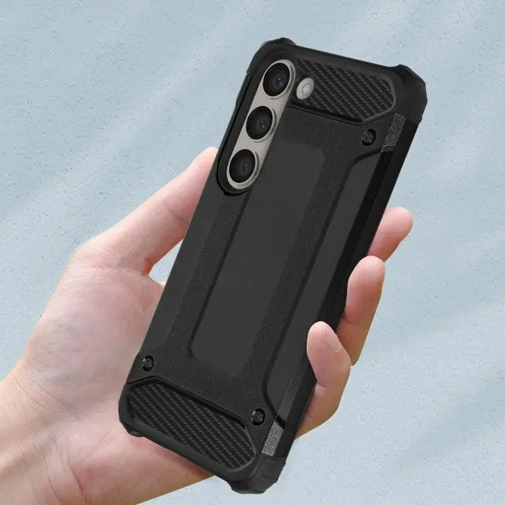 Husa pentru Samsung Galaxy S23 S911, Techsuit, Hybrid Armor, Neagra