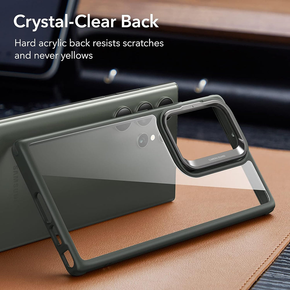 Husa pentru Samsung Galaxy S23 Ultra S918, ESR, Classic Kickstand, Verde Transparenta