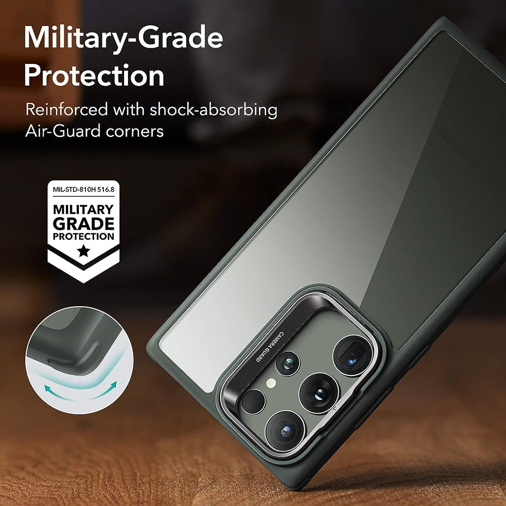 Husa pentru Samsung Galaxy S23 Ultra S918, ESR, Classic Kickstand, Verde Transparenta
