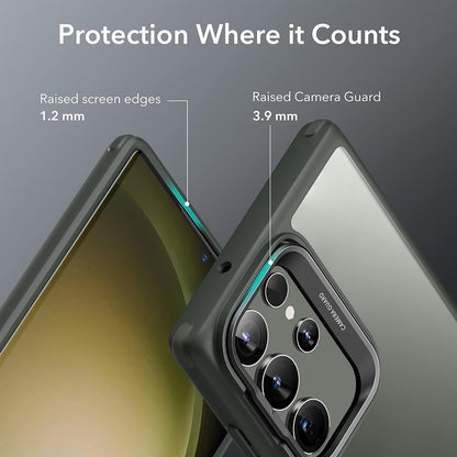 Husa pentru Samsung Galaxy S23 Ultra S918, ESR, Classic Kickstand, Verde Transparenta