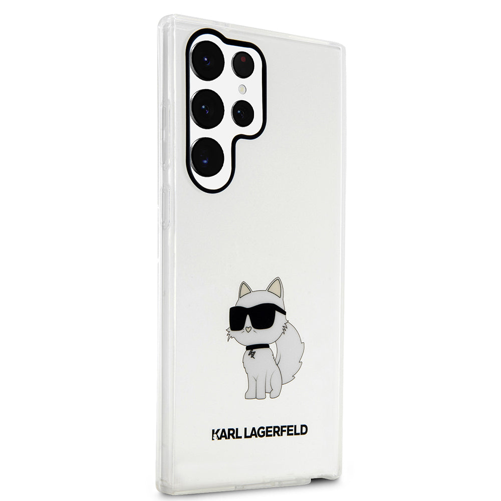 Husa pentru Samsung Galaxy S23 Ultra S918, Karl Lagerfeld, Ikonik Choupette, Transparenta