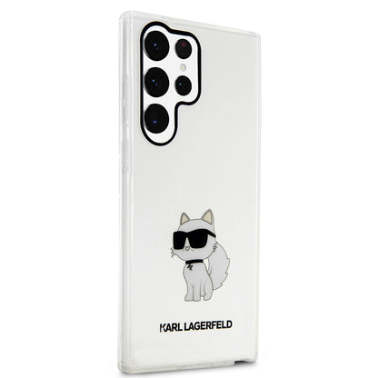 Husa pentru Samsung Galaxy S23 Ultra S918, Karl Lagerfeld, Ikonik Choupette, Transparenta