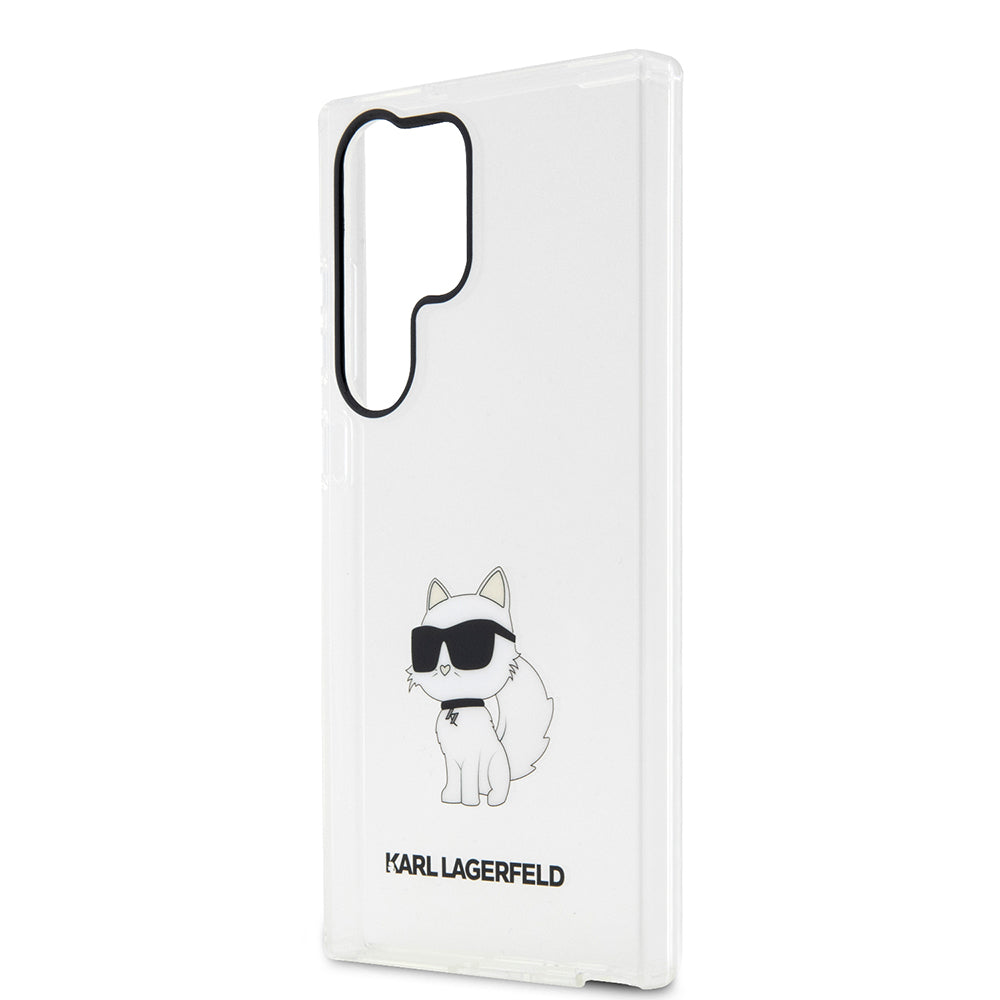 Husa pentru Samsung Galaxy S23 Ultra S918, Karl Lagerfeld, Ikonik Choupette, Transparenta